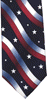 Patriotic Stars Wavy Neck Tie