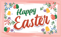 [Happy Easter Pink Border Flag]