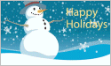 [Happy Holidays Snowman Flag]