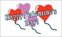 [Happy Valentine's Day Balloons Flag]