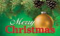 [Merry Christmas Ornaments Green Flag]