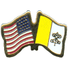 [U.S. & Papal Flag Pin]