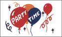 Party Time polyester flag