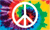 Peace Sign Tie Dye Flag