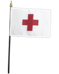 Red Cross stick flags