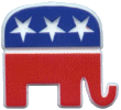 Plastic Republican Pin