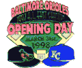 1998 Orioles Opening Day pin