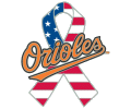 Baltimore Orioles RWB Ribbon pin