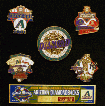 [2001 World Series Champs 5 Pin Set Diamondbacks]