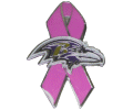 Ravens Pink Ribbon pin