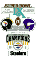 Super Bowl 9 XL Champion Steelers Trophy Pin