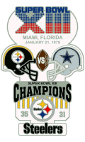 Super Bowl 13 XL Champion Steelers Trophy Pin