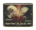 Super Bowl 15 Dueling Helmets Stamp Pin