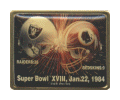 Super Bowl 18 Dueling Helmets Stamp Pin