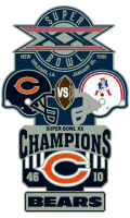 Super Bowl 20 XL Champion Bears Trophy Pin