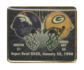Super Bowl 32 Dueling Helmets Stamp Pin