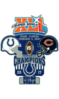 Super Bowl 41 XL Champion Colts Trophy Pin