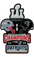 Super Bowl 51 XL Champion Patriots Trophy Pin