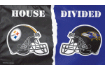[House Divided Ravens - Steelers deluse flag]