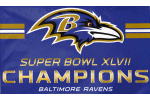 [Super Bowl 47 Champions Ravens Flag]