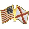 [U.S. & Alabama Flag Pin]