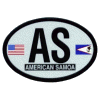 [American Samoa Oval Reflective Decal]