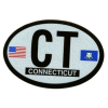 [Connecticut Oval Reflective Decal]