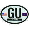 [Guam Oval Reflective Decal]