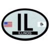 [Illinois Oval Reflective Decal]