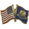 [U.S. & Louisiana Flag Pin]