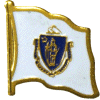 [Massachusetts Flag Pin]