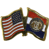 [U.S. & Missouri Flag Pin]