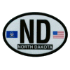 [North Dakota Oval Reflective Decal]