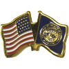 [U.S. & Nebraska Flag Pin]