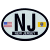 [New Jersey Oval Reflective Decal]