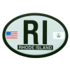 [Rhode Island Oval Reflective Decal]