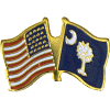 [U.S. & South Carolina Flag Pin]