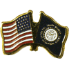 [U.S. & South Dakota Flag Pin]