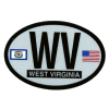 [West Virginia Oval Reflective Decal]
