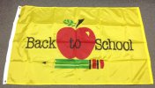 3x5' Back To School Apple flag 