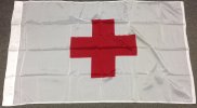 3x5' Red Cross flag with sleeve 