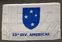 3x5' 23rd Americal nylon flag with top header 