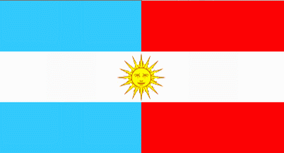 [Flag of Entre Ríos, 1833, w/ sun]