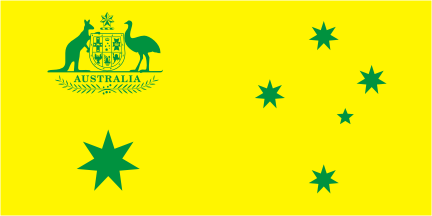 Loaded Dum Gå rundt Green and Gold Australian National Flag variant
