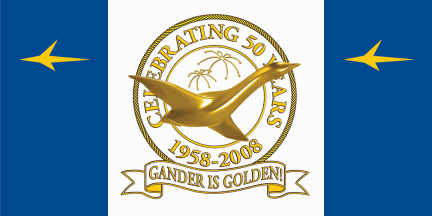 [Gander 50th anniversary flag]