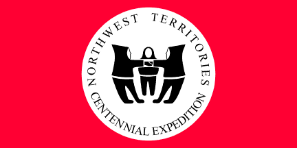 [Northwest Territories red centennial flag]