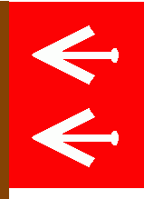 [Stralsund 14th century banner w/ 2 arrowheads]