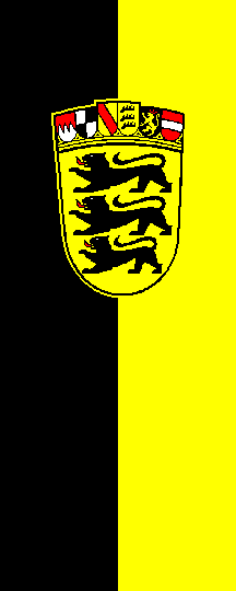 [Vertical State Flag variant 1 (Baden-Württemberg, Germany)]