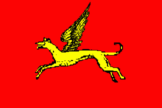 [Mistaken Lüneburg flag, yellow winged greyhound 1771]