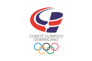 [Dominican Olympic Committee flag alternate version with grey lettering]